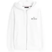 Tommy Hilfiger Stacked Full Zip Sweatshirt Blanc L Homme