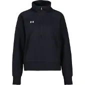 Under Armour Femme Rival Fleece Demi-Zip, (001) Noir / / Blanc, X-Large