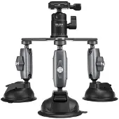 Telesin 3-Arm Suction Mount for GoPro+camera (avec 3 ventouses)