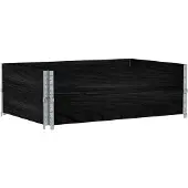 vidaXL Jardinière noire 120x80 cm pin massif