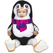 MOM Baloon Penguin Baby Costume Rose 7-12 Months Enfants