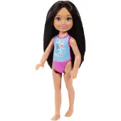 Barbie MATTEL GLN71 Poupée Chelsea Beach (cheveux noirs)