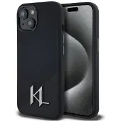 Karl Lagerfeld Shadow Metal Initial Magsafe Iphone 15 Phone Case Noir