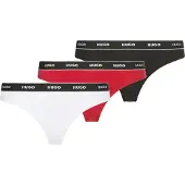 HUGO String rouge / noir / blanc cassé