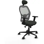 Piqueras Y Crespo Chaise de bureau avec appui-tête 2D036N1 Noir