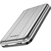 Choetech B655 Mini Powerbank Inductive Magsafe Usb-A / Usb-C 5000Mah - Argent