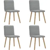 vidaXL Chaises de salle à manger 4 pcs. Tissu gris clair