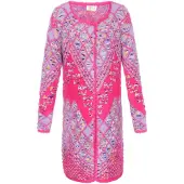IZIA Cardigan jaune / violet / rose