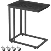 Vasagle Table Basse, Table D'appoint, Structure En Acier Avec Roulettes,