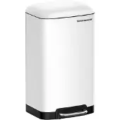 Songmics Poubelle, 30L, en inox, étanche à l'air