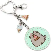 Pusheen Porte-clefs de - Pizza - pour Indifférent - couleur argent - Taille Standard