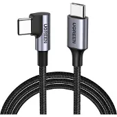UGREEN Câble Usb-C vers Usb-C, Angular Us255, 3A, 60W, 0.5M (Noir)
