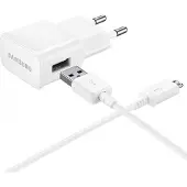 Samsung Chargeur mural EP-TA50EWE 8W USB-A avec câble MicroUSB ECB-DU4AWE (conditionnement en vrac - emballage de rechange) - blanc