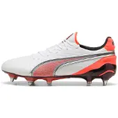 Puma Chaussure de foot 'King Ultimate' gris / corail / blanc