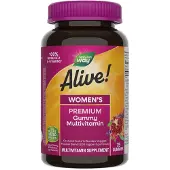 Nature'S Way , Alive! Multivitamine Premium Gomme pour Femmes, Raisin, Cerise et Myrtille Acai, 75 Gommes