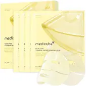 Medicube Kojic Acid Turmeric Brightening Gel Mask masque hydratant illuminateur texture gel 4 pcs
