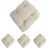 Mendler 4x Coussin Dublin, Coussins De Chaise, 43x41x3cm Crème