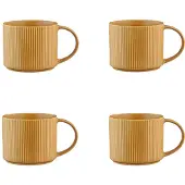 Bjorn Mug Scandi 50cl - 4 Pièces - Ocre