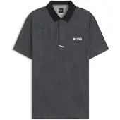 BOSS pour homme. 50549460 Polo Paddytech noir (M), Casuel, Polyester, Manche courte