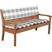 Doppler Housse de banc assise 2 places 100 % polyester gris