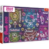 Trefl PUZZLE CUBES 500 Néon HelloKitty 37523