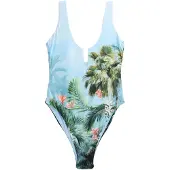 Next Maillot de bain bleu clair / vert / rose