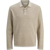 Jack & Jones George Long Sleeve Polo Beige S Homme