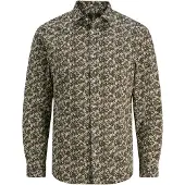 Jack & Jones Chemise 'JPRBL A Black Pool' olive / noir / blanc