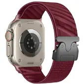 Beline pasek Apple Watch Oblique 38/40/41mm czerwony/red (Nylon), Sangles de montre, Rouge