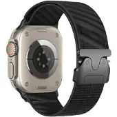 Belinea pasek Apple Watch Oblique 42/44/45/49mm czarny/black (Nylon), Sangles de montre, Noir