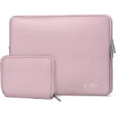 Tech-Protect Neoslim Laptop Sleeve 15-16" with accessory pouch - Pink (16"), Sac pour notebook, Pink