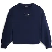 Tommy Hilfiger Classic Script Terry Sweatshirt Bleu L Femme