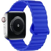 Decoded Silicone Magnet Traction Loop Strap 38/40/41mm Galac Blue (38 mm, 40 mm, 41 mm, Silicone liquide (LSR)), Sangles de montre, Bleu