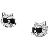Karl Lagerfeld Klayd21 Earrings Gris Femme