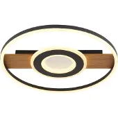 Globo Lighting Plafonnier métal aspect bois, LED