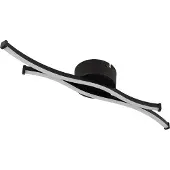 Globo Plafonnier LED, métal, noir, L 47,6 cm
