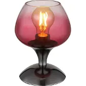 Globo Lighting Lampe de table en bronze Maxy avec verre rouge Ø 15cm