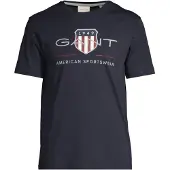 Gant T-Shirt bleu marine / rouge foncé / blanc