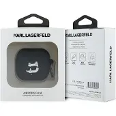 Karl Lagerfeld Kla4Runchk Airpods 4 Cover Black/Black Silicone Choupette Head 3D