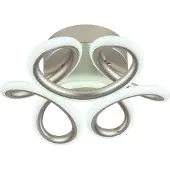 Globo Lighting Plafonnier LED, argent, D 26 cm