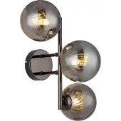 Globo Lighting Lampe murale noire Conor avec du verre fumé