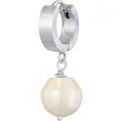 KUZZOI Boucles d'oreilles argent / blanc perle