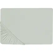 Beliani Drap-housse coton vert clair 140 x 200 cm JANBU (140 x 200 cm)