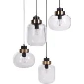 Beliani Zayande Lampe pendante en verre Lumière grise Lumarko !