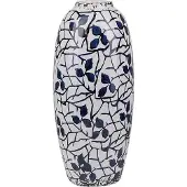 Beliani Vase à fleurs blanc avec MUTILENE bleu (1x)