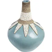 Beliani Vase décoratif Terracotta bleu 43 cm SILAU (1x)