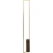 Beliani Lampadaire LED Base en Fer Aluminium Doré Lampe Chambre Salon Design Moderne