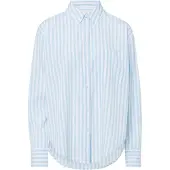 Les Lunes Chemisier 'HANNAA' bleu clair / blanc