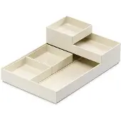 Moxom Jeu de bacs Modular Tray, 250x170x35mm, 5 pièces, blanc (17 cm, 5x)