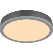 Globo Plafonnier LED, gris, rond, blanc chaud, D 30 cm